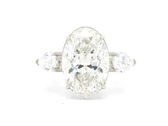 Platina ring met 5,80 crt. diamant - afbeelding 8 van  11