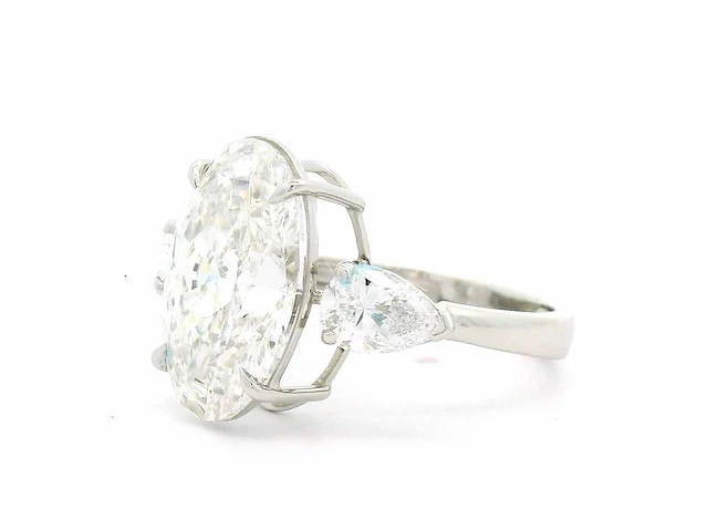 Platina ring met 5,80 crt. diamant - afbeelding 10 van  11