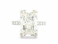 Platina ring met 6,76 crt. diamant - afbeelding 7 van  7
