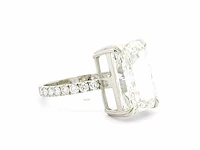 Platina ring met 6,76 crt. diamant - afbeelding 5 van  6