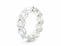 Platina ring met 7,17 crt. diamant - afbeelding 3 van  6