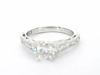 Platina ring met briljant geslepen diamanten - afbeelding 5 van  8