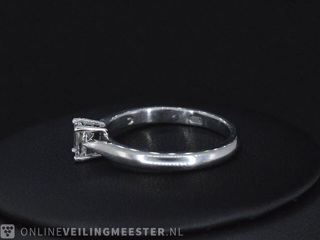 Platina ring met diamant en gia certificaat - afbeelding 2 van  6