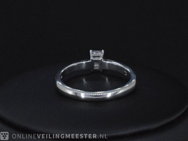 Platina ring met diamant en gia certificaat - afbeelding 6 van  6