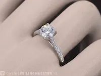 Platina ring met diamanten 1.3 ct (gecertificeerd) - nieuw - afbeelding 3 van  10