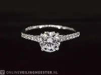 Platina ring met diamanten 1.3 ct (gecertificeerd) - nieuw - afbeelding 5 van  10