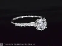 Platina ring met diamanten 1.3 ct (gecertificeerd) - nieuw - afbeelding 6 van  10