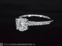 Platina ring met diamanten 1.3 ct (gecertificeerd) - nieuw - afbeelding 7 van  10