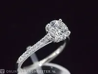 Platina ring met diamanten 1.3 ct (gecertificeerd) - nieuw - afbeelding 9 van  10