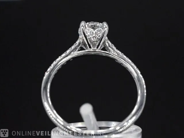 Platina ring met diamanten 1.3 ct (gecertificeerd) - nieuw - afbeelding 10 van  10