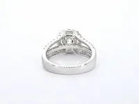 Platina ring met diamanten en een briljant geslepen diamant van 2.00 carat - afbeelding 5 van  7