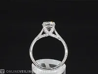 Platina solitair ring met een 1.23 carat briljant geslepen diamant - afbeelding 6 van  10