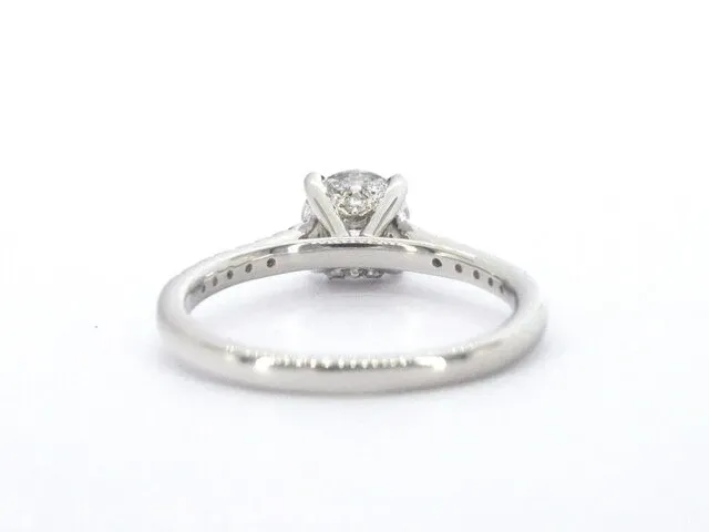 Platina solitair ring met een 1.30 carat briljant geslepen diamant - afbeelding 9 van  11