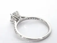Platina solitair ring met een 1.30 carat briljant geslepen diamant - afbeelding 11 van  11