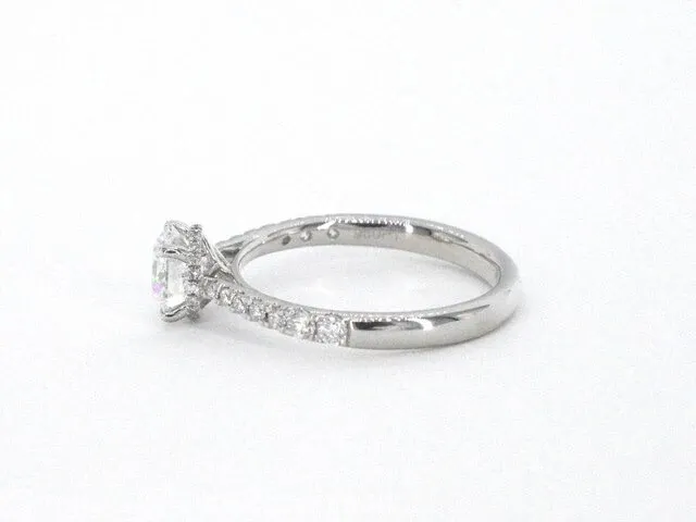 Platina solitair ring met een 1.33 carat briljant geslepen diamant - afbeelding 6 van  10