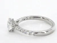 Platina solitair ring met een 1.33 carat briljant geslepen diamant - afbeelding 10 van  10