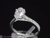 Platina solitair ring met een 1.57 carat briljant geslepen diamant - afbeelding 3 van  6