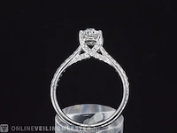 Platina solitair ring met een 1.57 carat briljant geslepen diamant - afbeelding 5 van  6