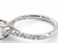 Platina solitair ring met een 1.57 carat briljant geslepen diamant - afbeelding 6 van  6