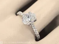 Platina solitair ring met een 1.57 carat briljant geslepen diamant - afbeelding 2 van  6