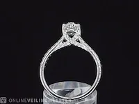 Platina solitair ring met een 1.57 carat briljant geslepen diamant - afbeelding 5 van  6