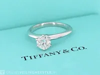 Platina tiffany solitair ring met diamant 0.72 carat