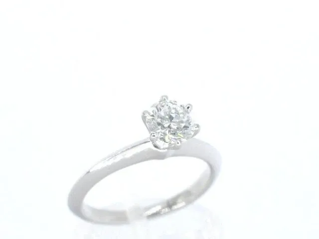 Platina tiffany solitair ring met diamant 0.72 carat - afbeelding 6 van  11
