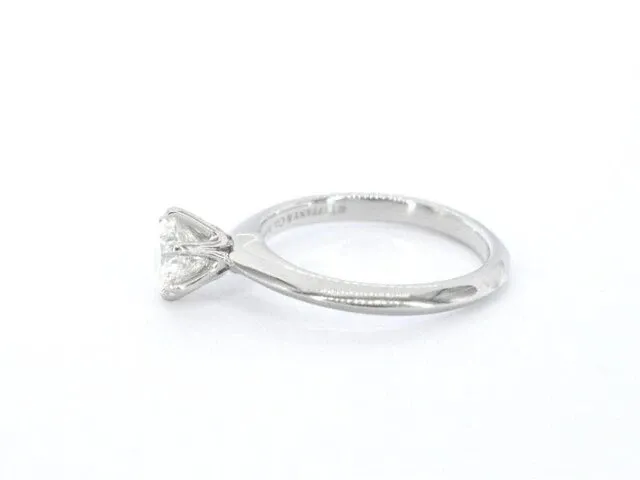 Platina tiffany solitair ring met diamant 0.72 carat - afbeelding 7 van  11