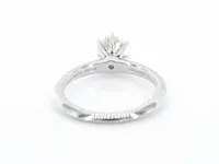 Platina tiffany solitair ring met diamant 0.72 carat - afbeelding 9 van  11