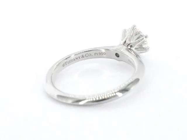 Platina tiffany solitair ring met diamant 0.72 carat - afbeelding 11 van  11