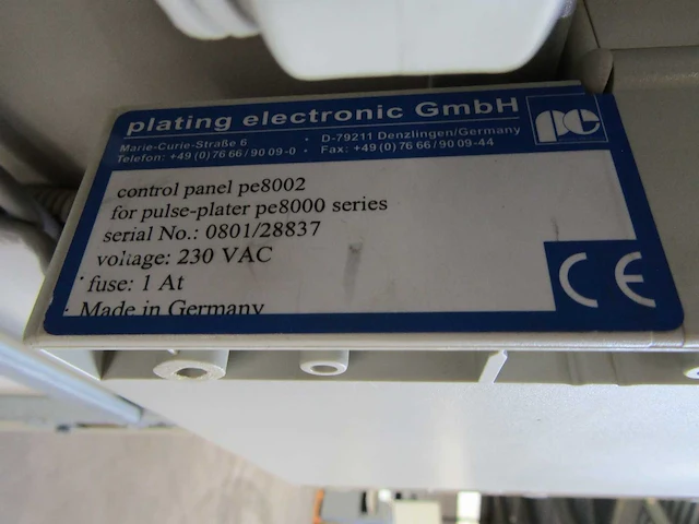 Plating electronic gmbh - 2001 - pulse plater pe8082 - pulse-plater rectifier - afbeelding 7 van  11