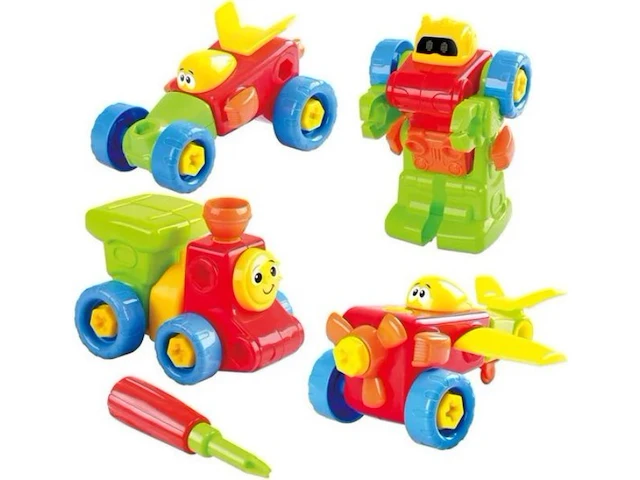 Playgo - 4 in 1 mechanische werk wagen 1x 031 - afbeelding 5 van  5