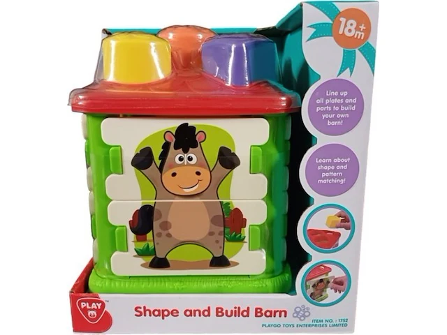 Playgo - infant & peuters - vorm- en bouwschuur 1x loc d036 - afbeelding 4 van  7