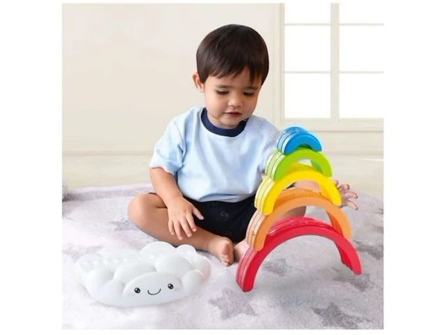 Playgo regenboogwolk om te stapelen met licht 1x c022 - afbeelding 1 van  5