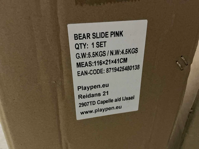 Playpen beer glijbaan pink - afbeelding 10 van  10