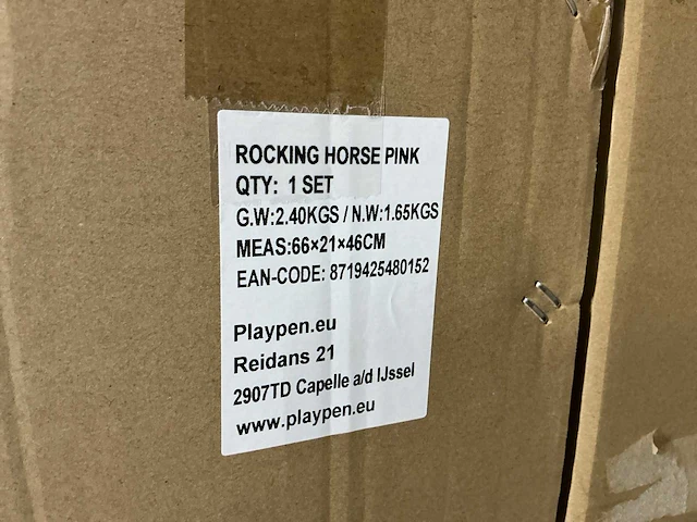 Playpen rocking horse hobbelpaard pink - afbeelding 7 van  7