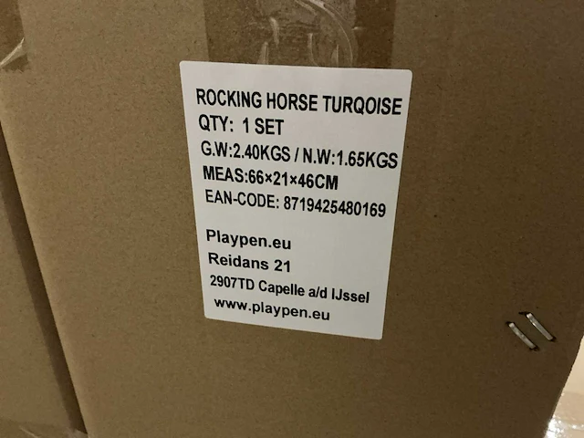Playpen rocking horse hobbelpaard turqoise (2x) - afbeelding 5 van  7