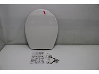 Plieger 2100 toiletbril wit wc bril softclose met deksel rvs bevestiging - afbeelding 3 van  3