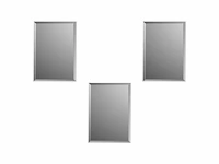 Plieger charleston 4mm rechthoekige spiegel m. facetrand (3x) - afbeelding 1 van  2
