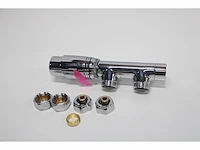 Plieger como design onderblok set haaks incl. koppeling 15 en 16mm chroom - afbeelding 2 van  3