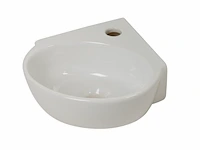 Plieger corner hoekfontein 1 kraangat zonder overloop glanzend wit 29.5x31.5x9.5cm keramiek - afbeelding 1 van  1