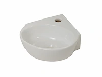 Plieger corner hoekfontein 1 kraangat zonder overloop glanzend wit 29.5x31.5x9.5cm keramiek - afbeelding 1 van  1