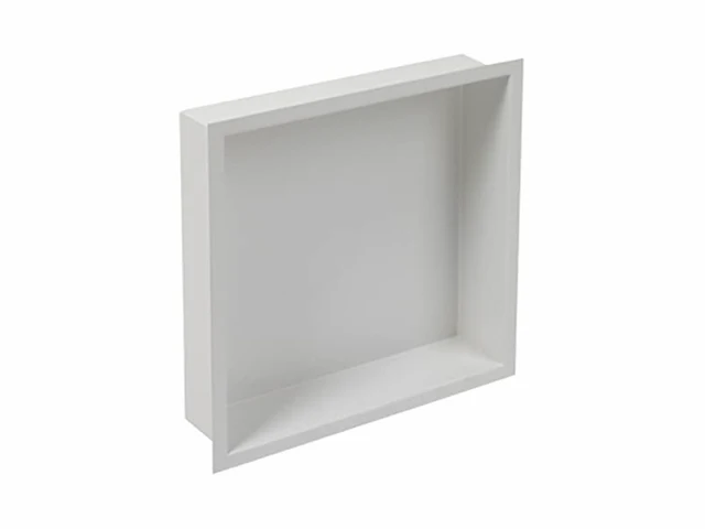 Plieger inbox inbouwnis - met flens - rvs - 30x30x7.5cm - wit - afbeelding 1 van  3