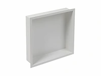 Plieger inbox inbouwnis - met flens - rvs - 30x30x7.5cm - wit - afbeelding 1 van  3