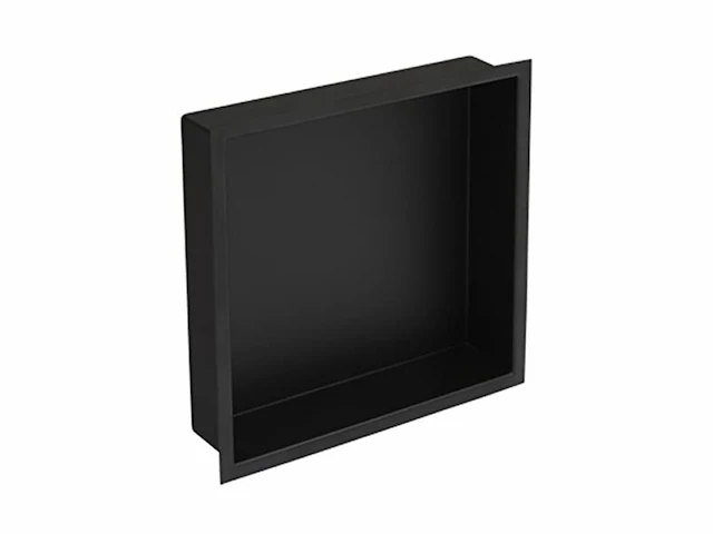 Plieger inbox inbouwnis met flens 30x30x7.5cm waterproof zwart - afbeelding 1 van  2