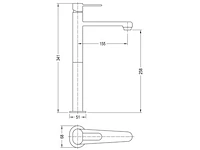 Plieger kp69090020 wastafelkraan verhoogd chroom - afbeelding 2 van  3