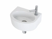 Plieger orlando fontein toilet set fontein 30 x 22 cm inclusief fonteinkraan en sifon keramiek wit - afbeelding 1 van  2