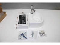 Plieger orlando fontein toilet set fontein 30 x 22 cm inclusief fonteinkraan en sifon keramiek wit - afbeelding 2 van  2