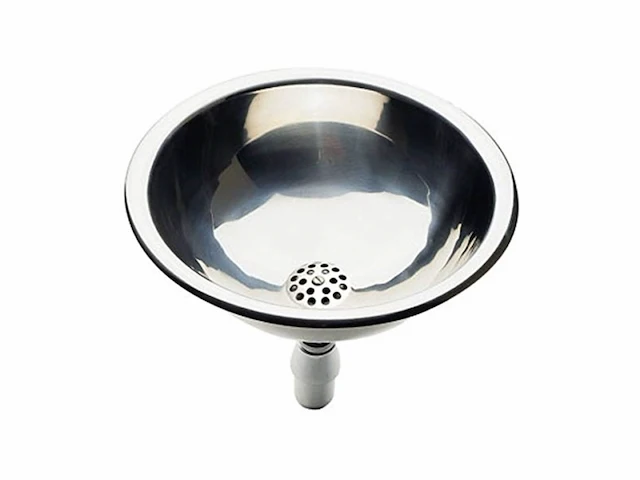 Plieger rimini wastafel - spoelbak - 33,5cm rvs gepolijst met plug - afbeelding 1 van  2
