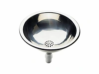 Plieger rimini wastafel - spoelbak - 33,5cm rvs gepolijst met plug - afbeelding 1 van  2